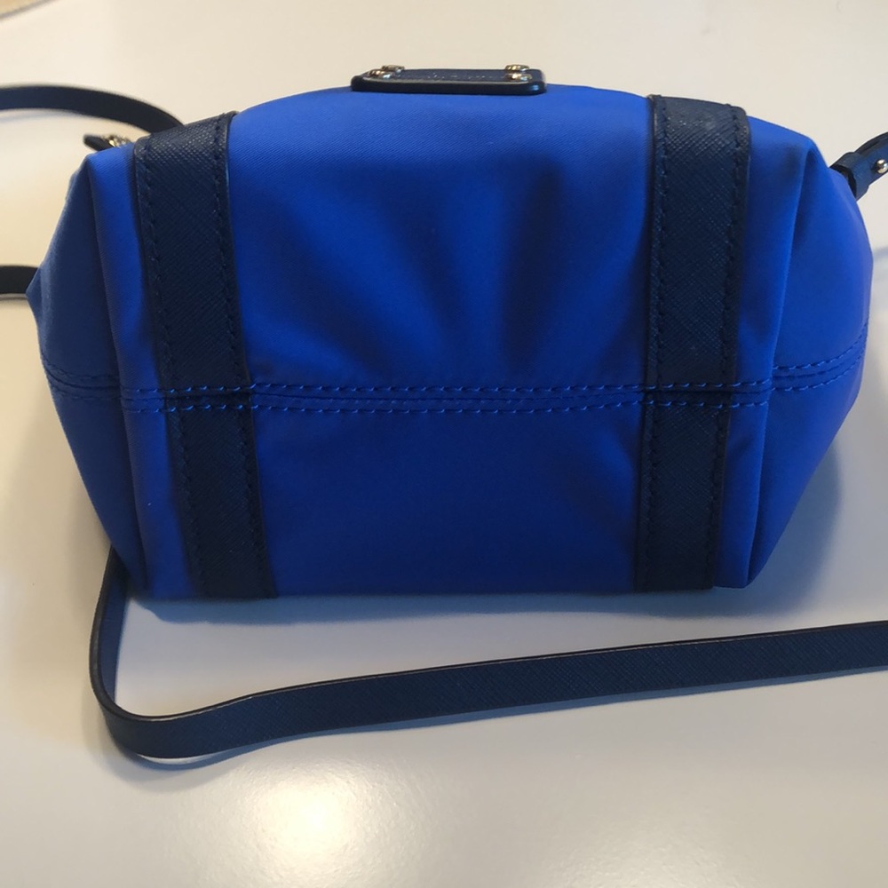 henri bendel cobalt blue crossbody tote with black trim - Picture 3 of 6